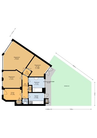 Floorplan - Reinwardtstraat 34, 2522 AD Den Haag